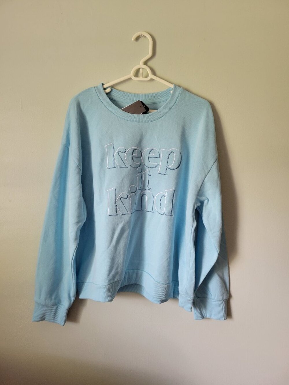 Keep It Kind Blue Sweatshirt Women's XXL IML Isaac Morris Limited Pullover NWT